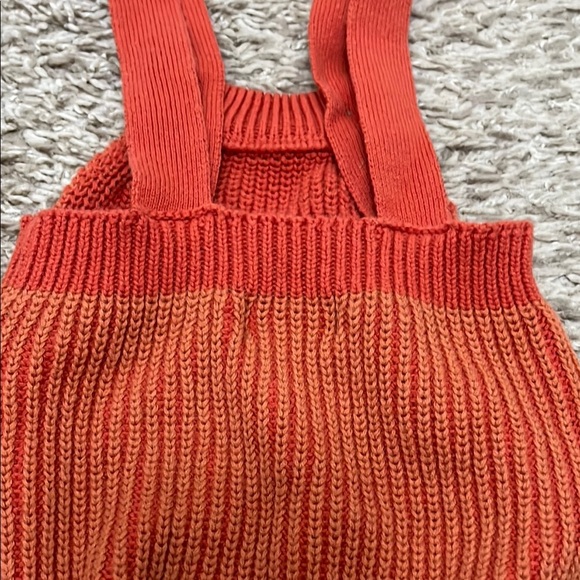 Cat & Jack Orange Chunky Knit 100% Cotton Bubble Romper - Size Newborn - Picture 10 of 13